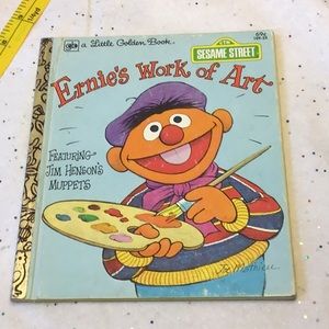 🎉2/15.00🎉 Ernie’s Work of Art, A Little Golden book 1979, clean, Sesame Street